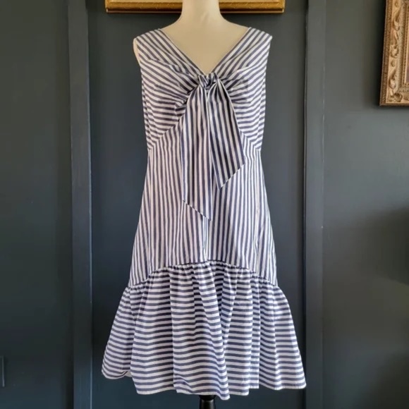 Ralph Lauren Blue and White Striped Dress - Picture 4 of 11